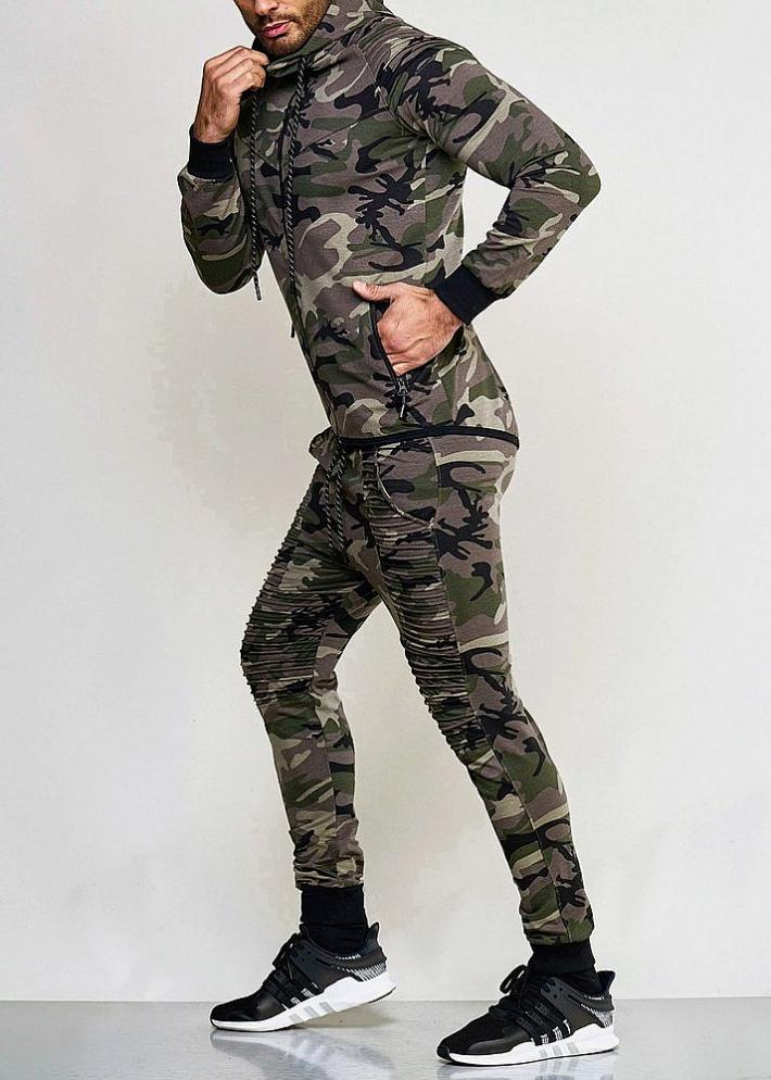 SWEAT SUIT MAN- GREEN CAMO 47006-1