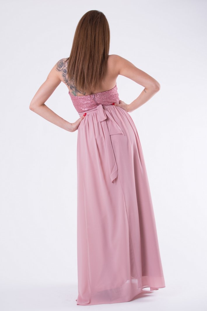 EVA & LOLA DRESS OLD PINK 58004-1