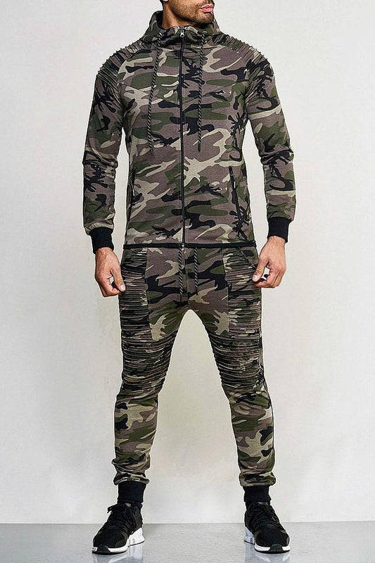 SWEAT SUIT MAN- GREEN CAMO 47006-1