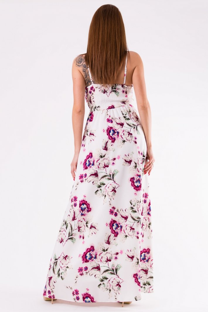 EVA & LOLA FLOWERS DRESS WHITE 58008-3
