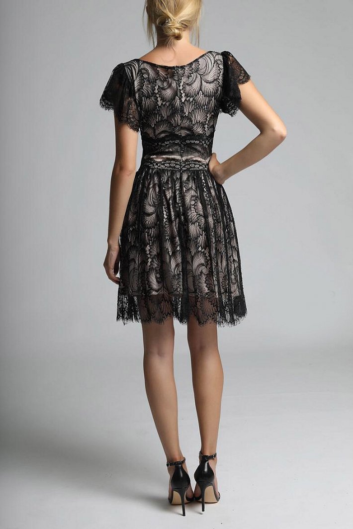 SOKY SOKA DRESS BLACK-NUDE 600012-2