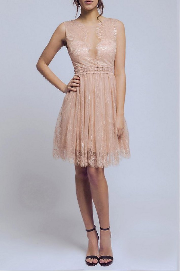 SOKY SOKA DRESS NUDE 56006-2