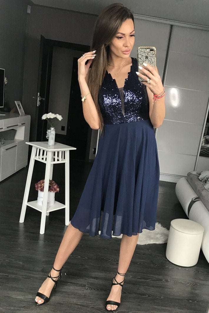 PINK BOOM  DRESS NAVY 44016-3