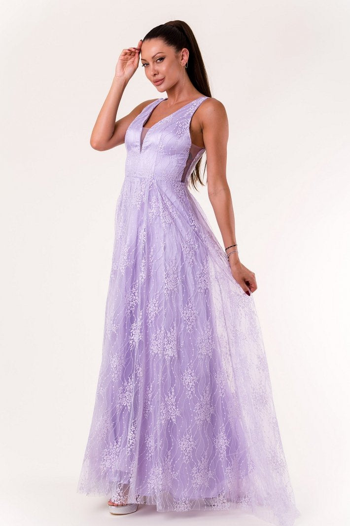 EVA & LOLA DRESS LIGHT PURPLE 60007-1