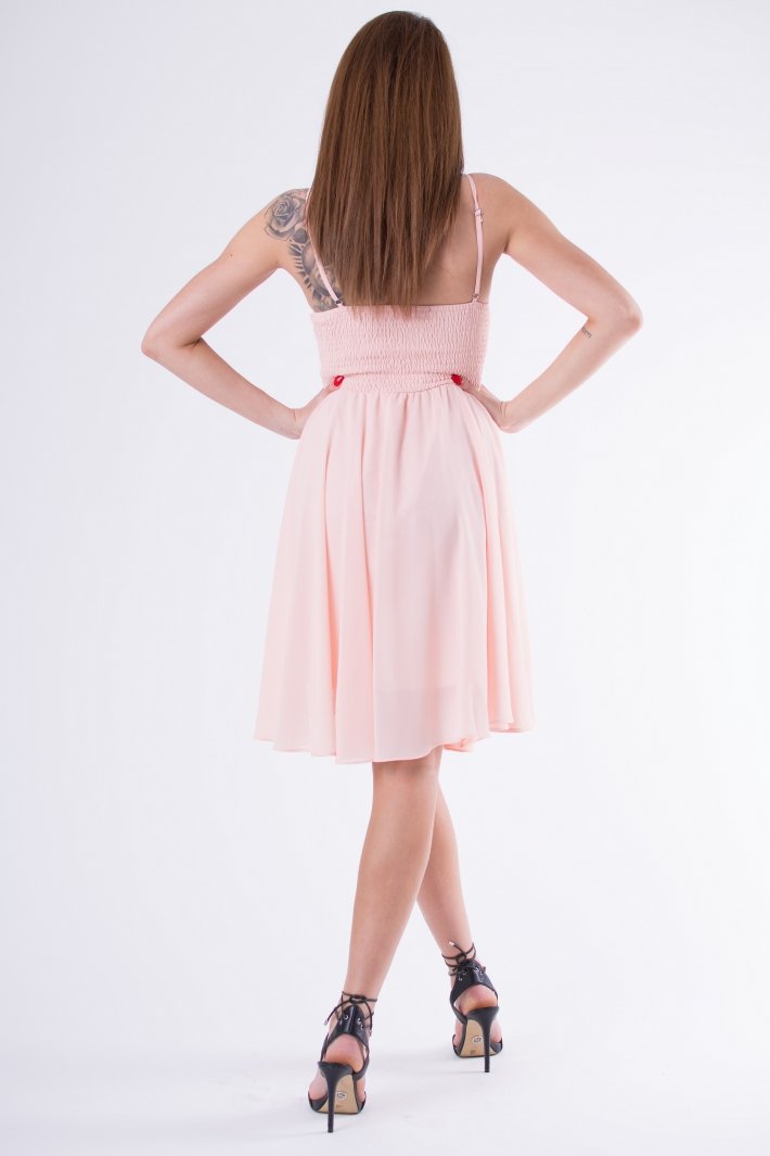 EVA & LOLA DRESS POWDER PINK 58007-2