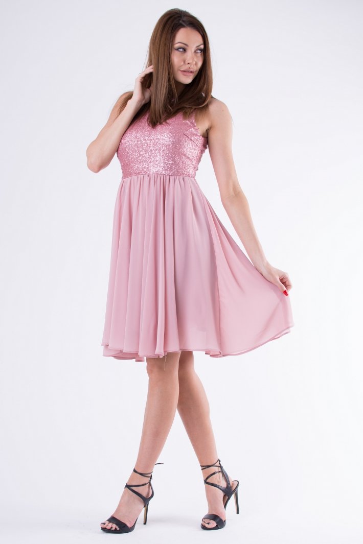 EVA & LOLA DRESS OLD PINK 58006-3