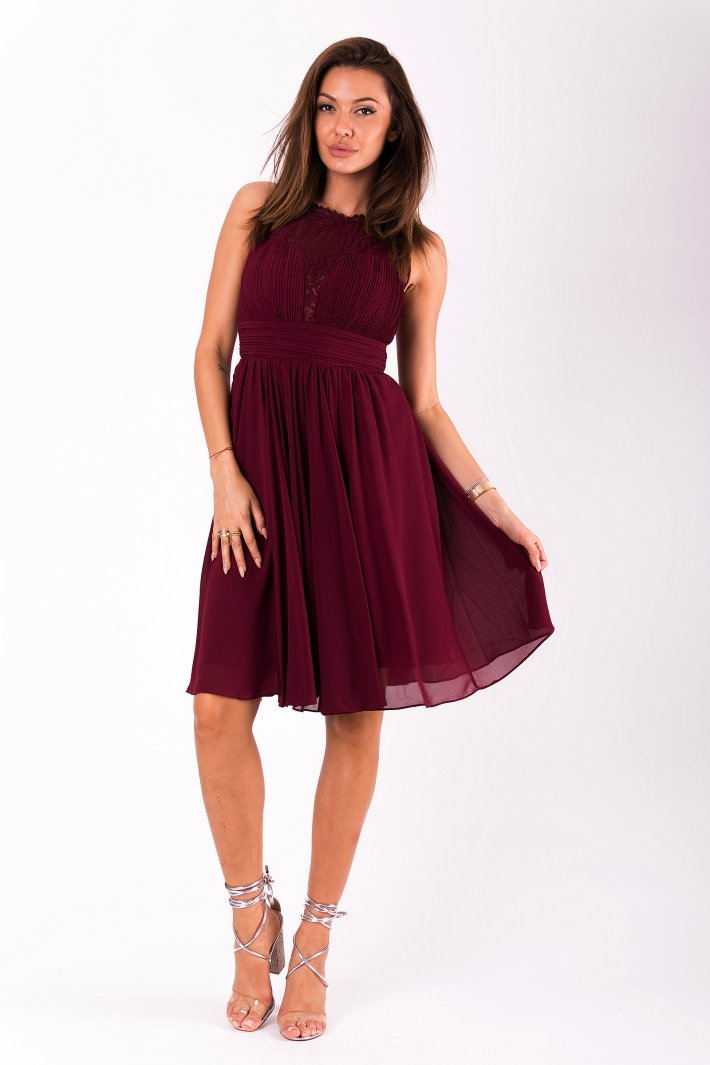EVA&LOLA  DRESS eggplant 51003-2