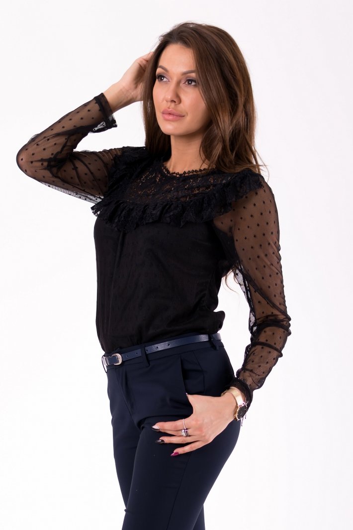 BLOUSE -BLACK 46041-2