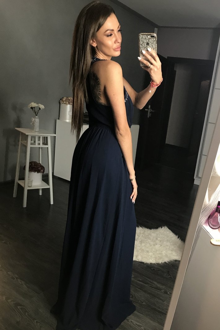 EVA & LOLA DRESS NAVY 44009-1