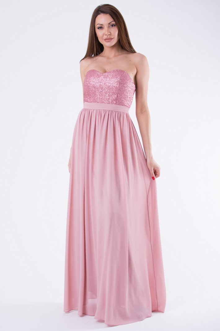 EVA & LOLA DRESS OLD PINK 58004-1