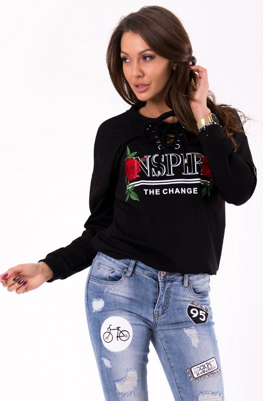 BLOUSE- BLACK 46026-2