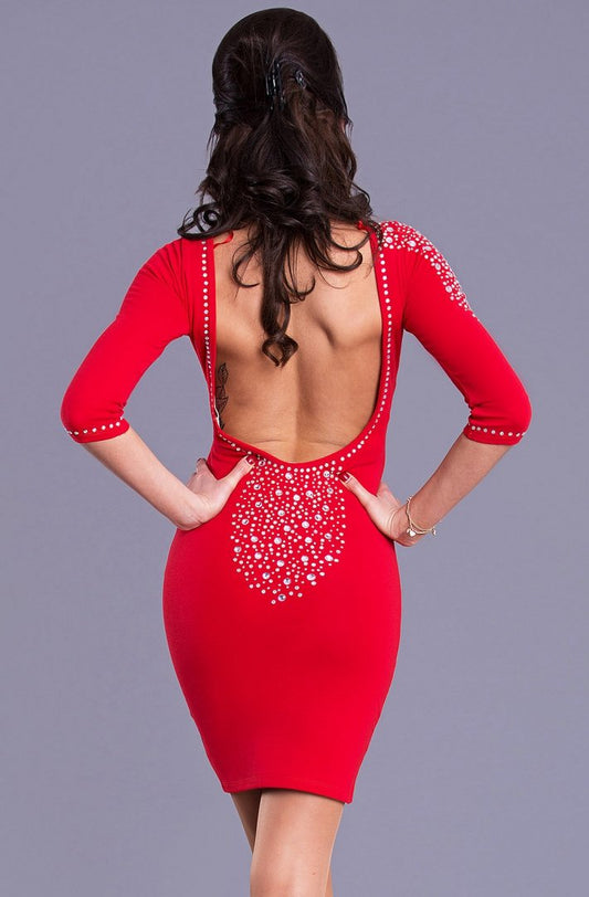 EVA & LOLA DRESS -RED 7910-2