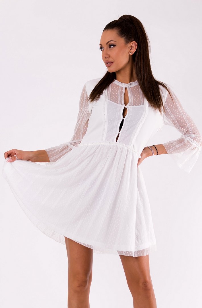 SOKY SOKA  DRESS WHITE 49006-2