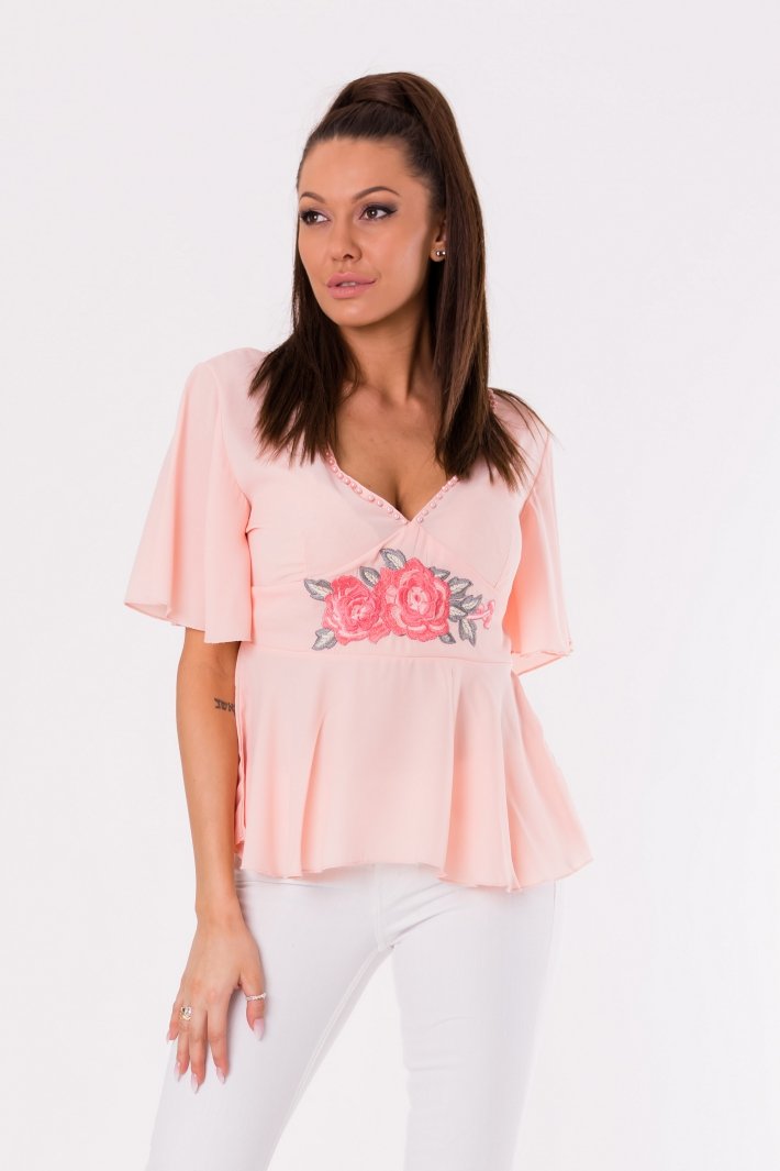 BLOUSE -POWDER PINK 48006-1
