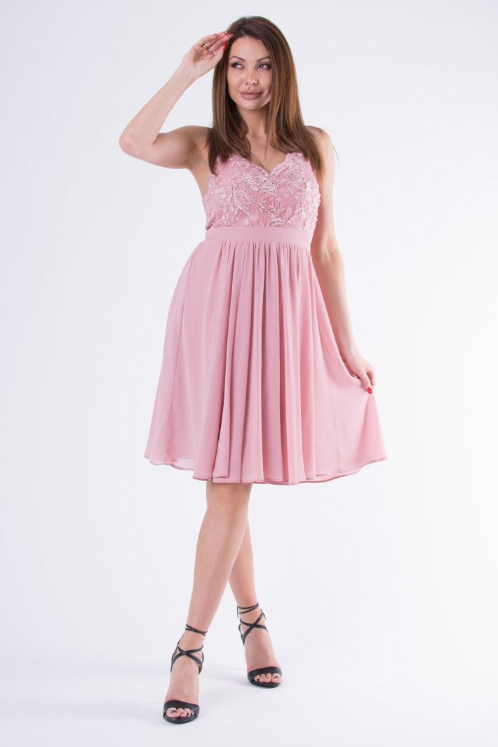 EVA & LOLA DRESS OLD PINK 58007-3