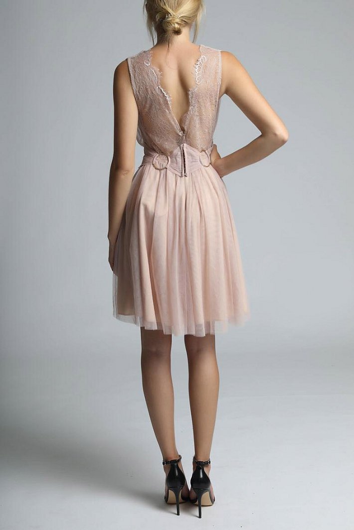 SOKY SOKA  DRESS NUDE 600017-2