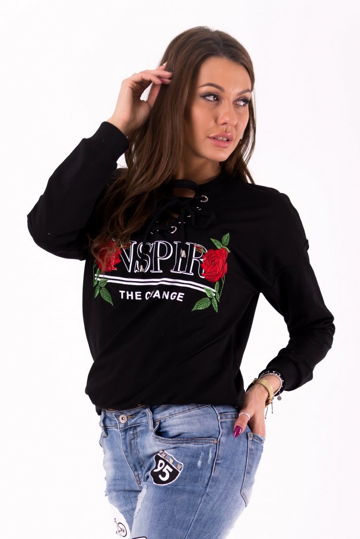BLOUSE- BLACK 46026-2