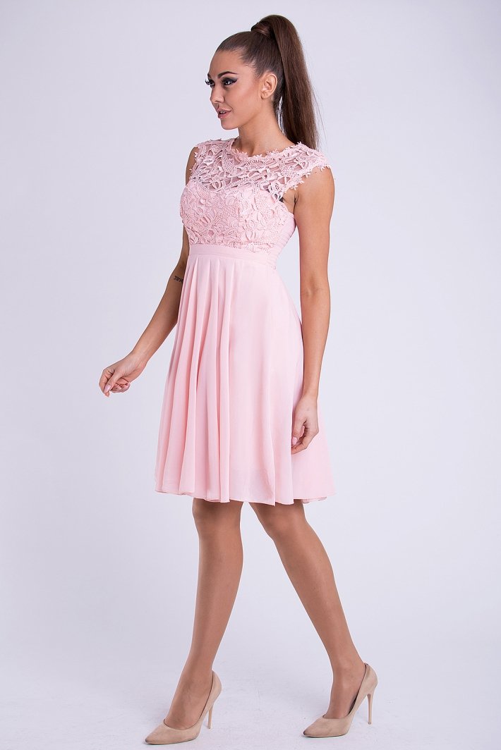 EVA & LOLA DRESS powder pink 26012-6