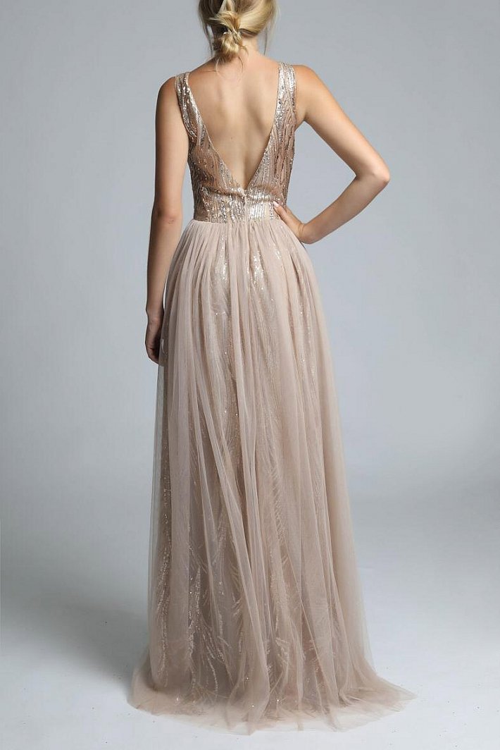 SOKY SOKA  DRESS GOLD 62004-2