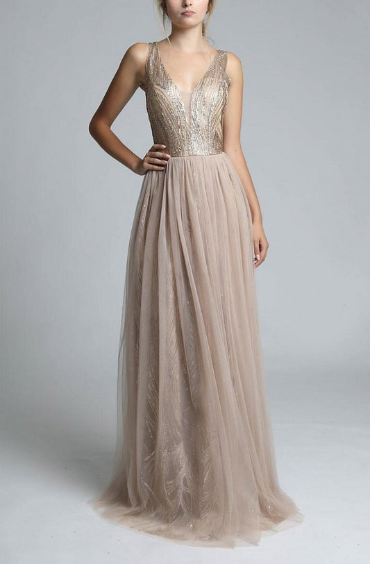 SOKY SOKA  DRESS GOLD 62004-2