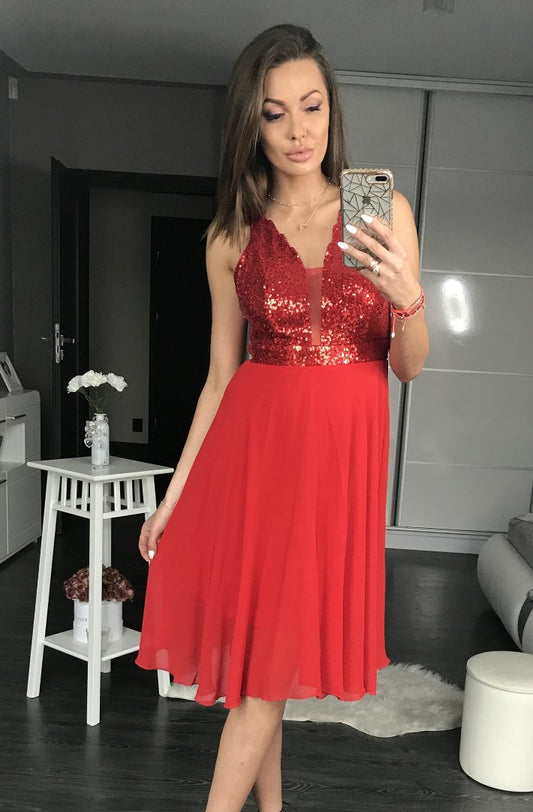 PINK BOOM DRESS - RED 44016-1