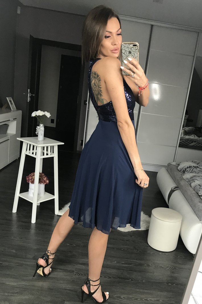 PINK BOOM  DRESS NAVY 44016-3