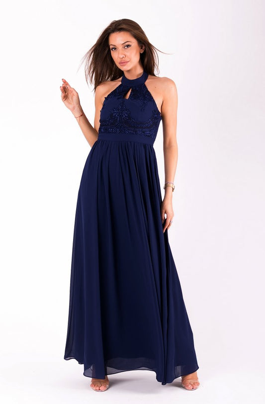 EVA&LOLA DRESS NAVY BLUE 51009-6