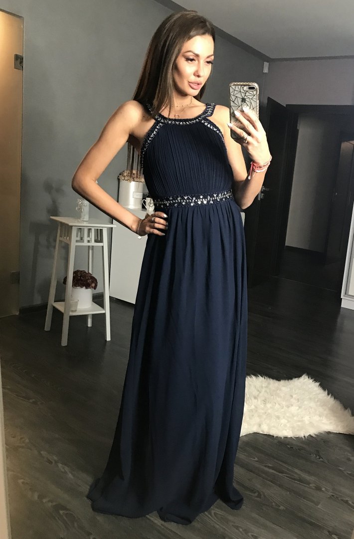 EVA & LOLA DRESS NAVY 44009-1