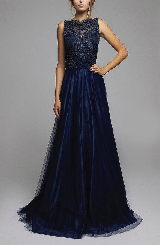 SOKY SOKA DRESS NAVY BLUE 62003-2