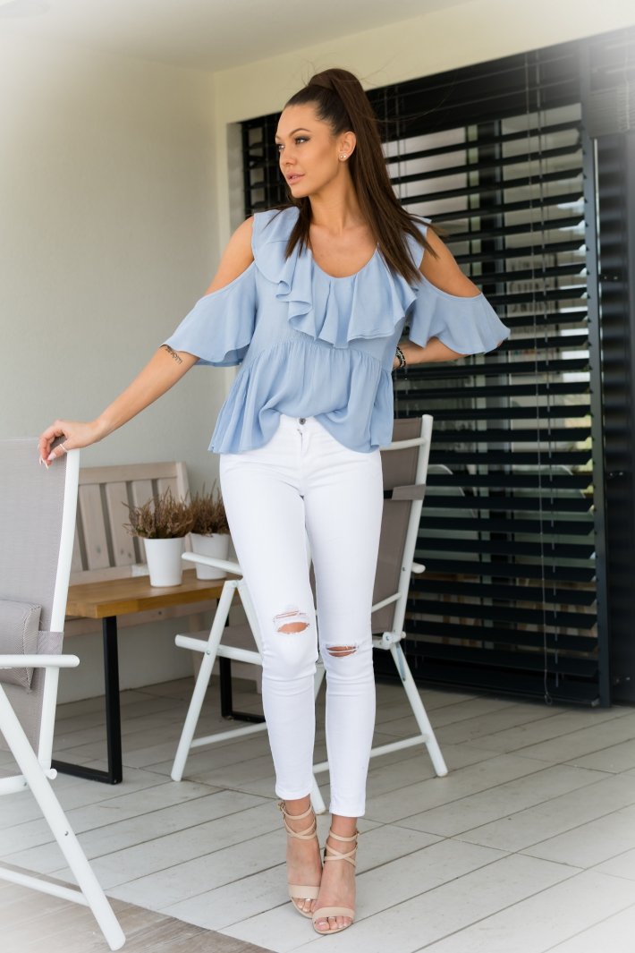 BLOUSE -BLUE 48027-4