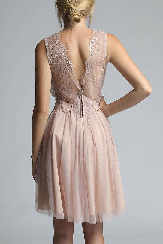 SOKY SOKA  DRESS NUDE 600017-2
