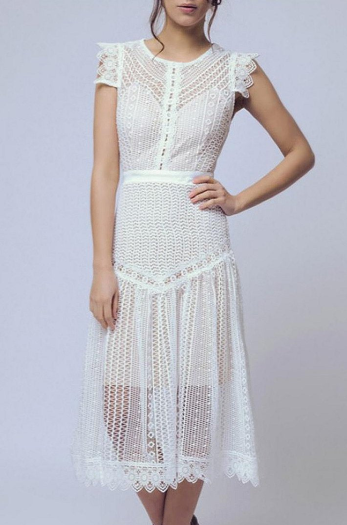 SOKY SOKA  DRESS WHITE 57003-3