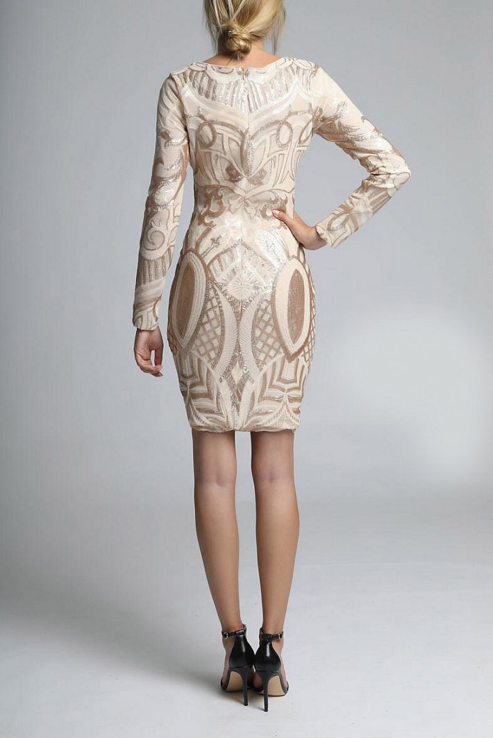 SOKY SOKA  DRESS NUDE 62007-1