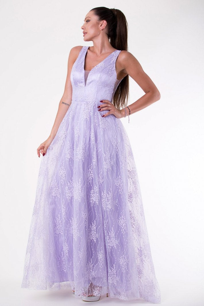 EVA & LOLA DRESS LIGHT PURPLE 60007-1