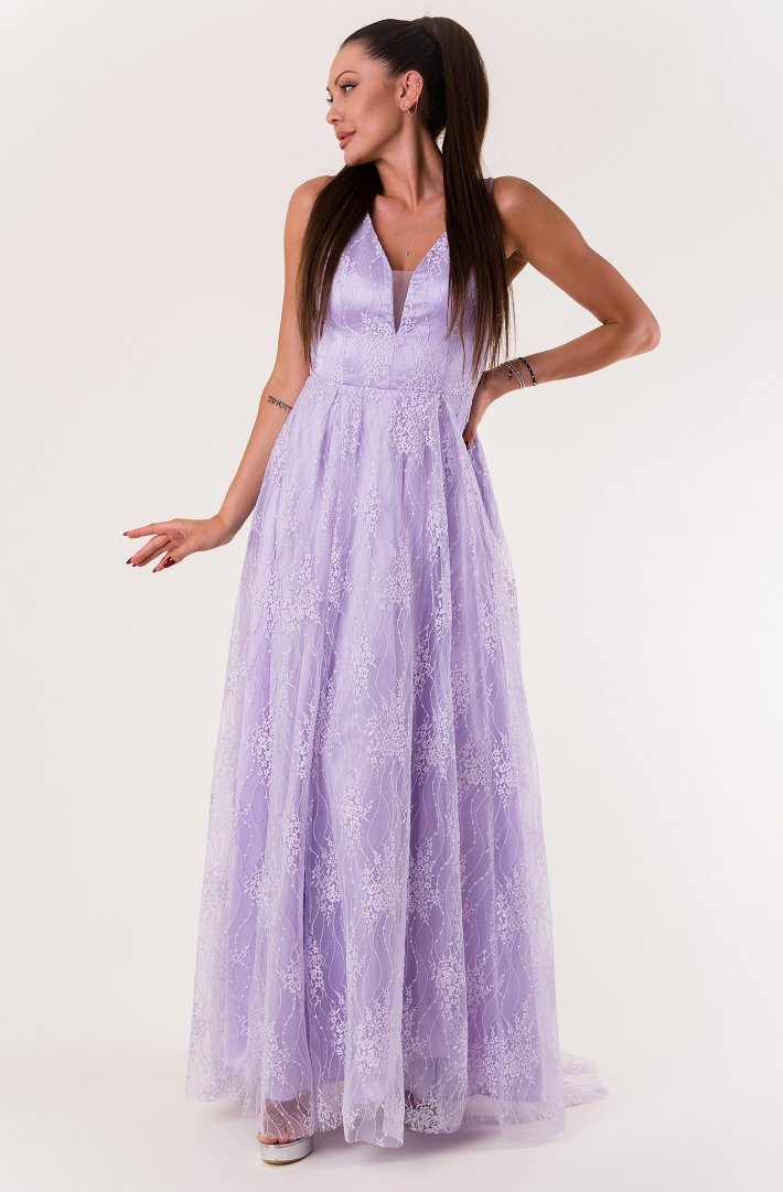 EVA & LOLA DRESS LIGHT PURPLE 60007-1