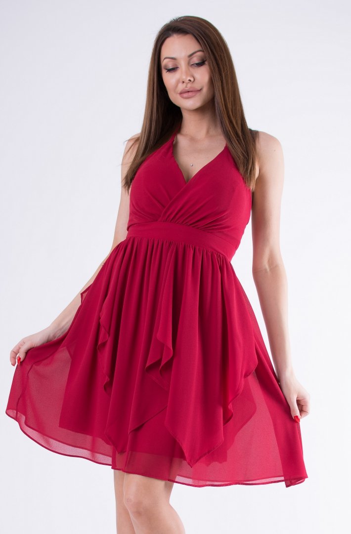 EVA & LOLA DRESS burgundy 58005-3