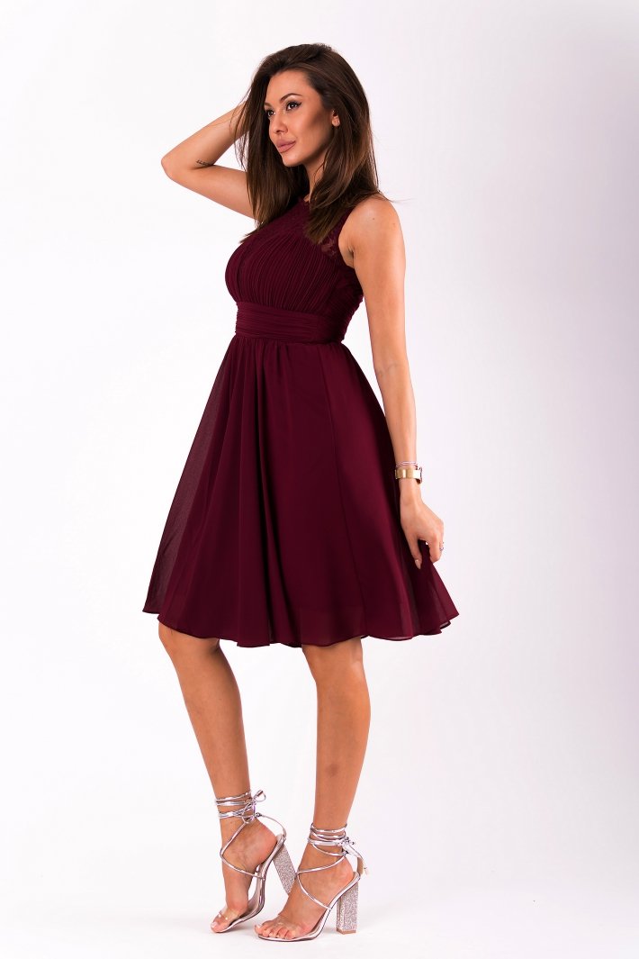 EVA&LOLA  DRESS eggplant 51003-2